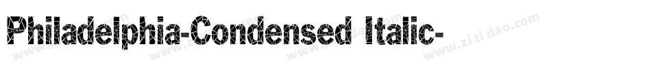 Philadelphia-Condensed Italic字体转换